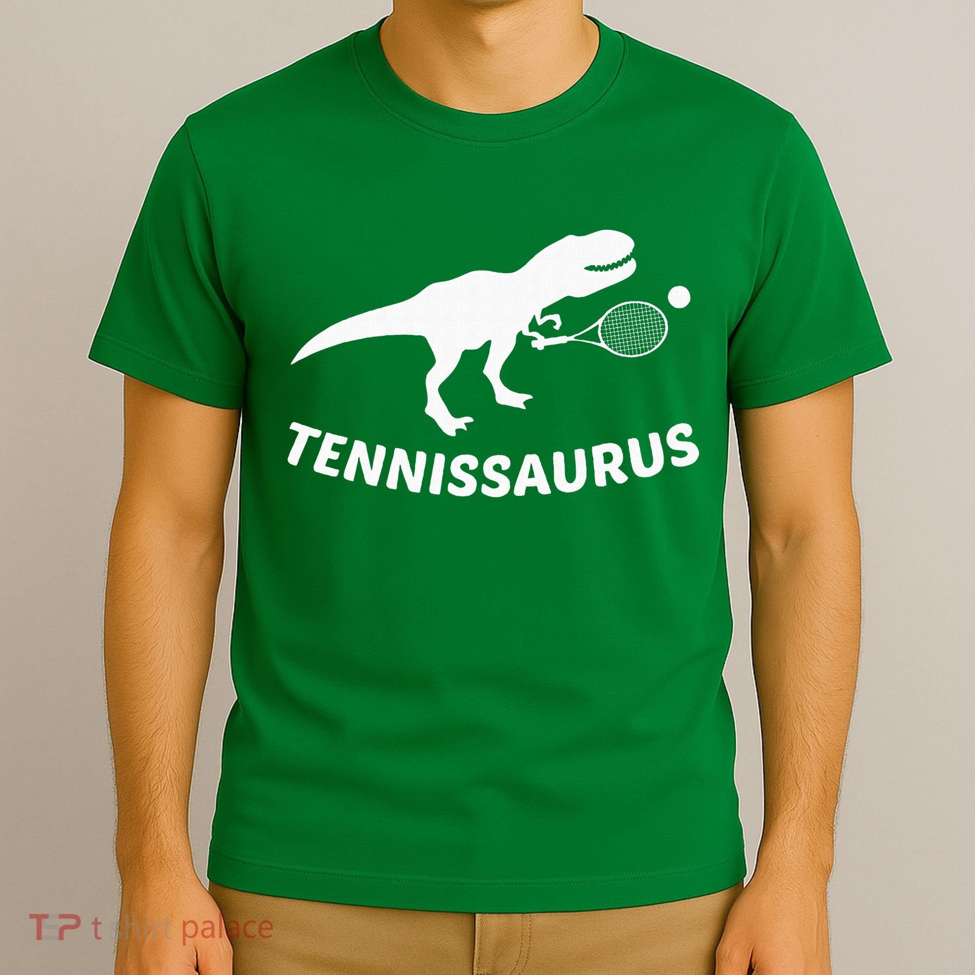 Tennisaurus Dinosaur Tennis Funny Racket T-rex T-Shirt