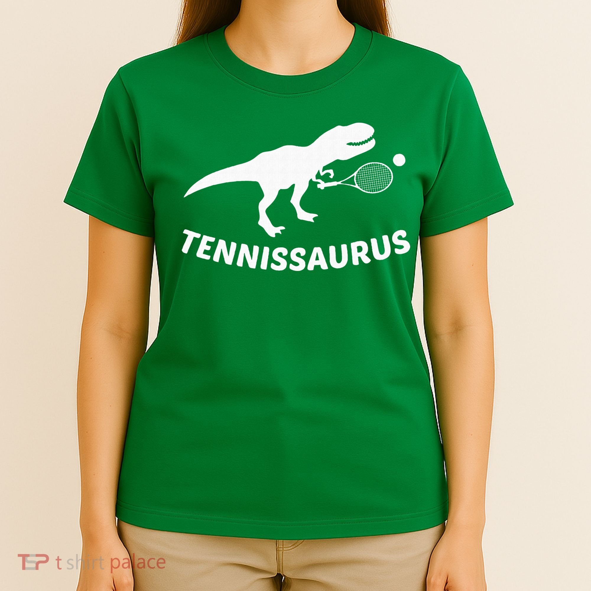 Tennisaurus Dinosaur Tennis Funny Racket T-rex T-Shirt