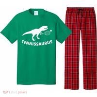 Tennisaurus Dinosaur Tennis Funny Racket T-rex Pajama Set thumb 0