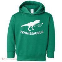 Tennisaurus Dinosaur Tennis Funny Racket T-rex Toddler Hoodie thumb 0