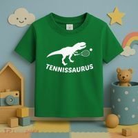 Tennisaurus Dinosaur Tennis Funny Racket T-rex Toddler T-Shirt thumb 3