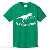 Tennisaurus Dinosaur Tennis Funny Racket T-rex Kids T-Shirt thumb 0
