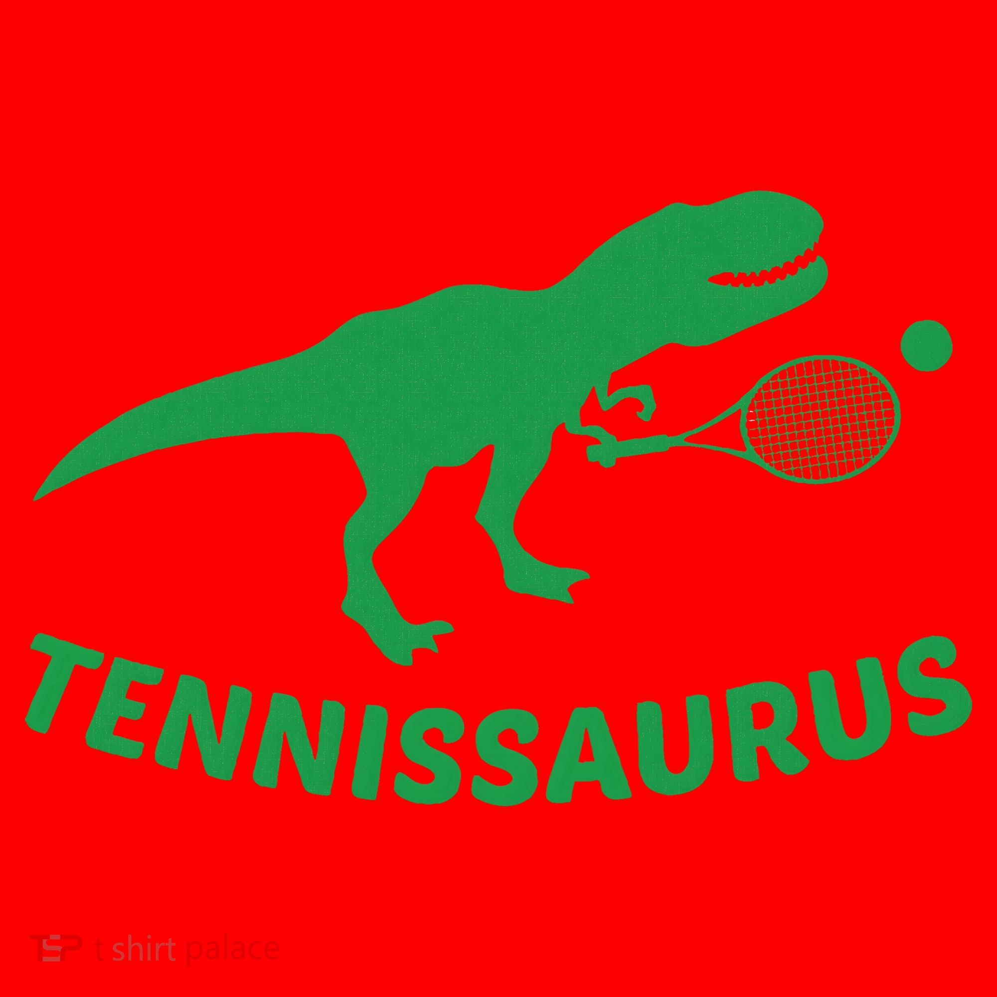Tennisaurus Dinosaur Tennis Funny Racket T-rex Santa Hat