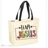 Tie Dye Team Jesus Cool Mom And Christian Thanksgiving Tote Bag thumb 2