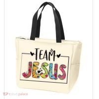 Tie Dye Team Jesus Cool Mom And Christian Thanksgiving Tote Bag thumb 3
