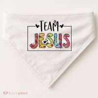 Tie Dye Team Jesus Cool Mom And Christian Thanksgiving USA-Made Doggie Bandana thumb 0
