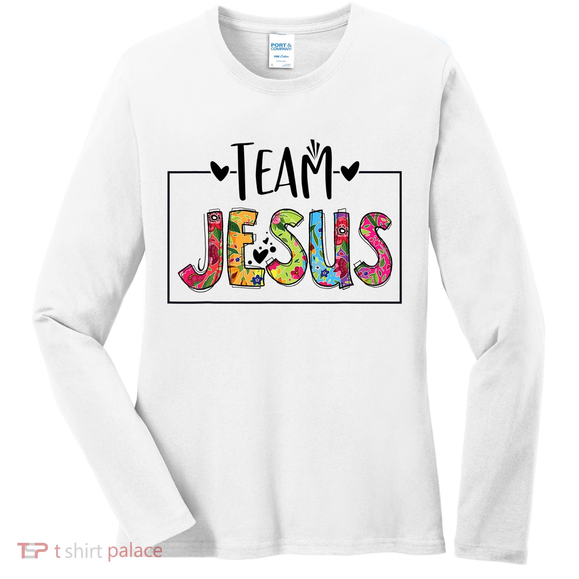 Tie Dye Team Jesus Cool Mom And Christian Thanksgiving Women's Long Sleeve Shirt