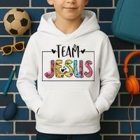 Tie Dye Team Jesus Cool Mom And Christian Thanksgiving Kids Hoodie thumb 2