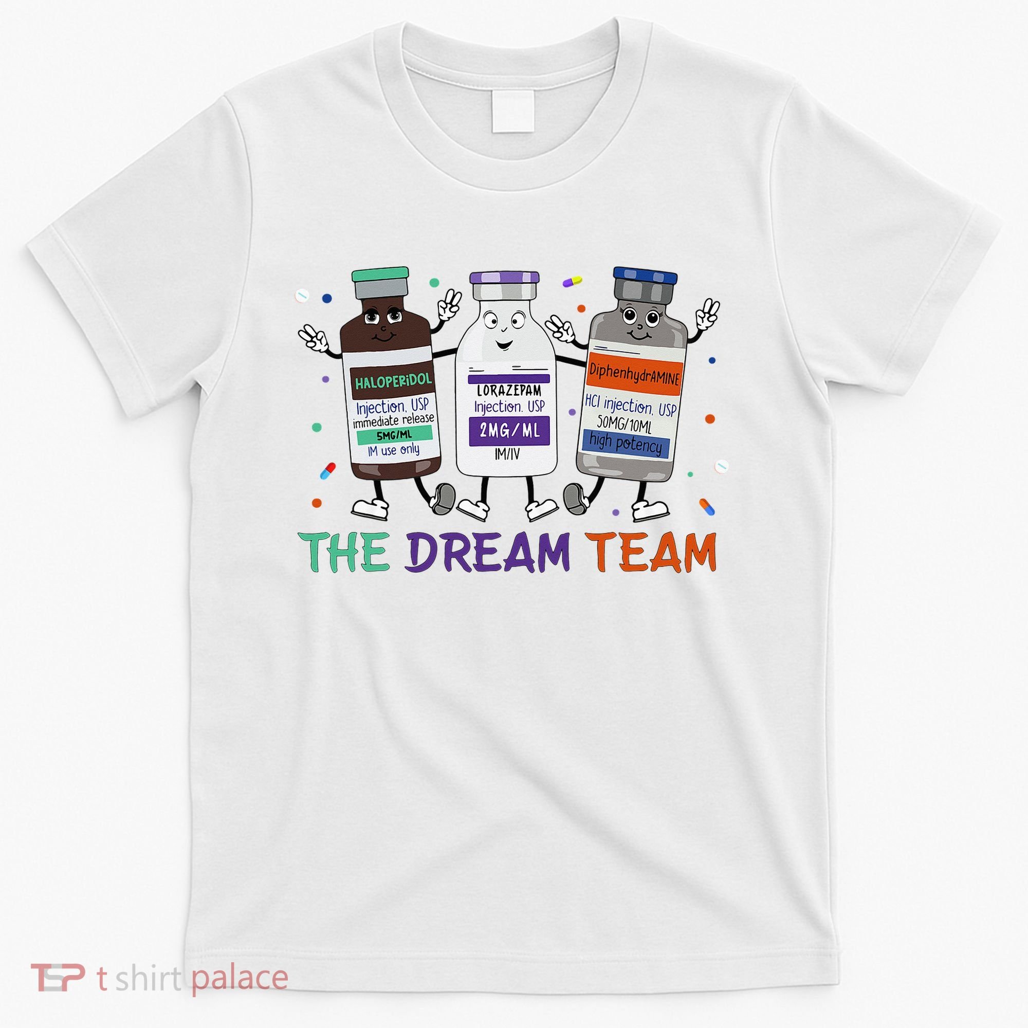 The Dream Team Retro Groovy B52 Nurse Medical Nursing Psych T-Shirt
