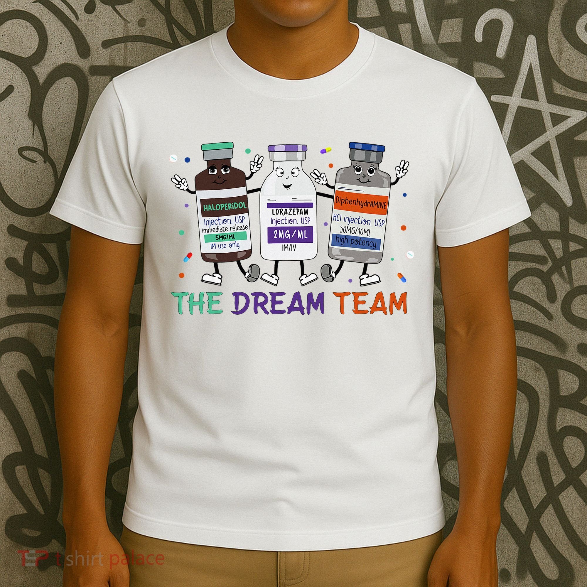 The Dream Team Retro Groovy B52 Nurse Medical Nursing Psych T-Shirt