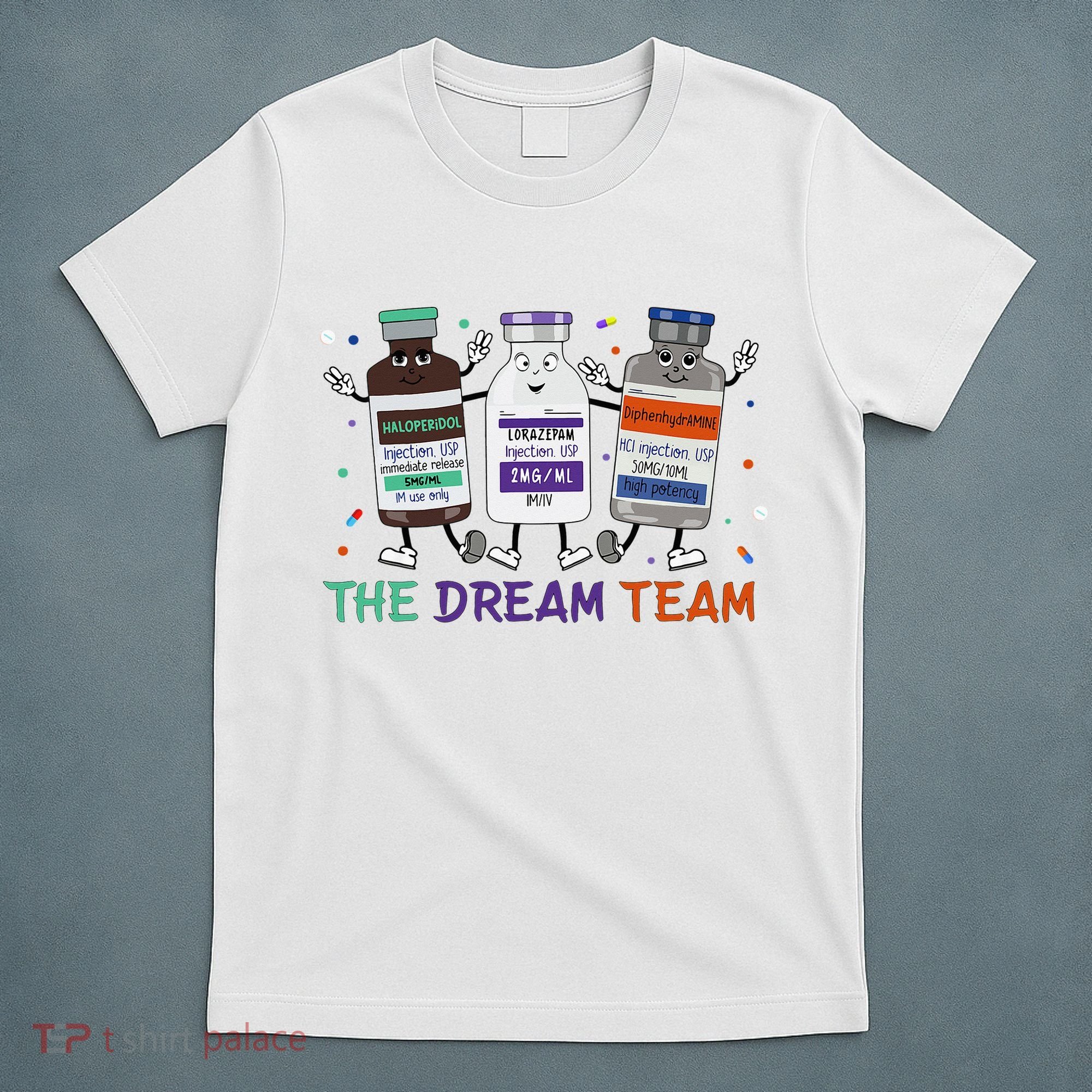 The Dream Team Retro Groovy B52 Nurse Medical Nursing Psych T-Shirt