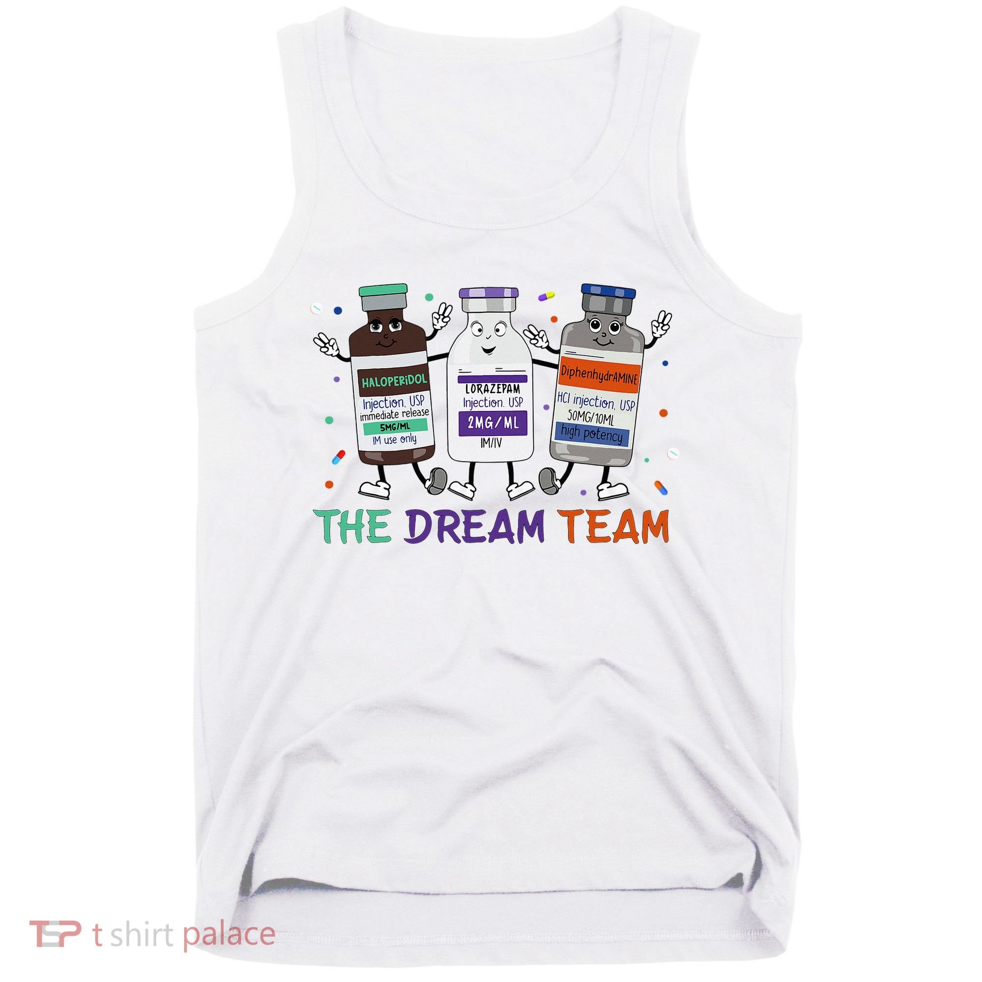 The Dream Team Retro Groovy B52 Nurse Medical Nursing Psych Tank Top
