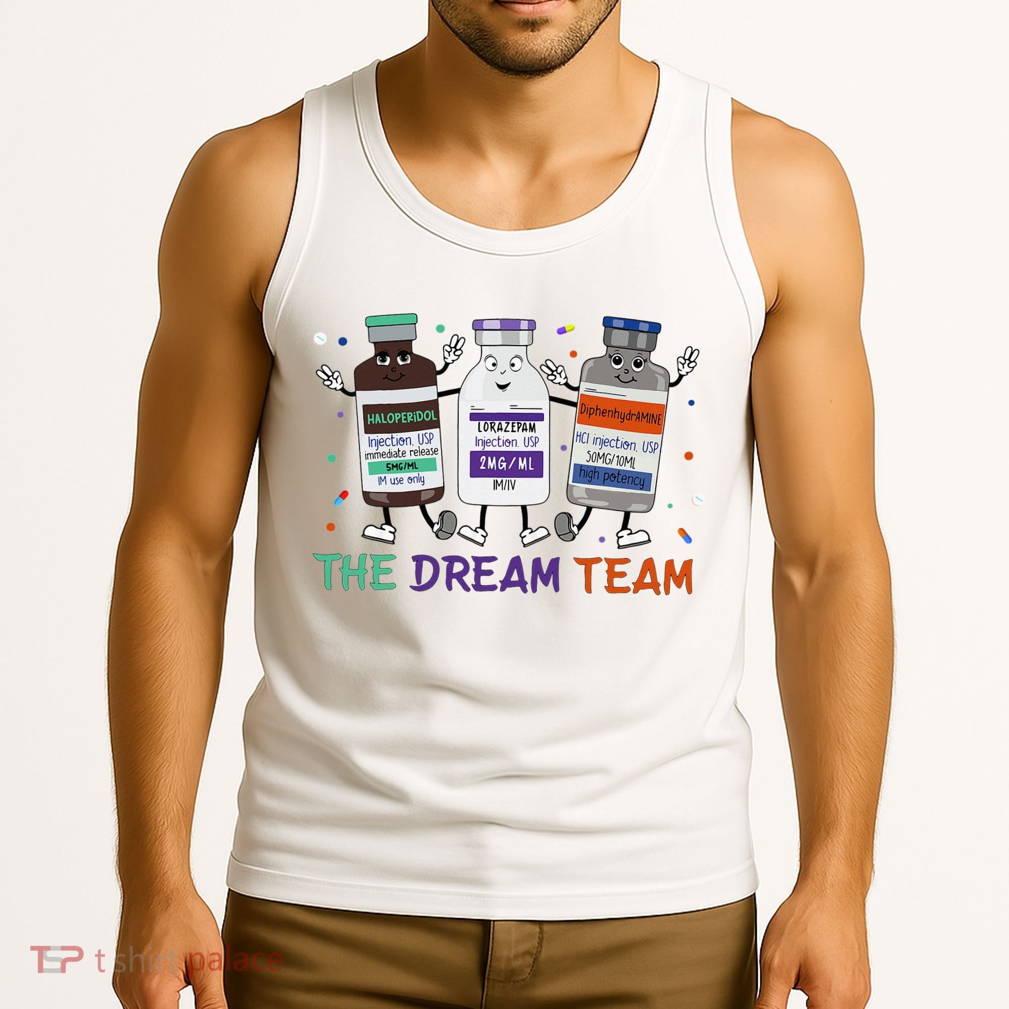 The Dream Team Retro Groovy B52 Nurse Medical Nursing Psych Tank Top