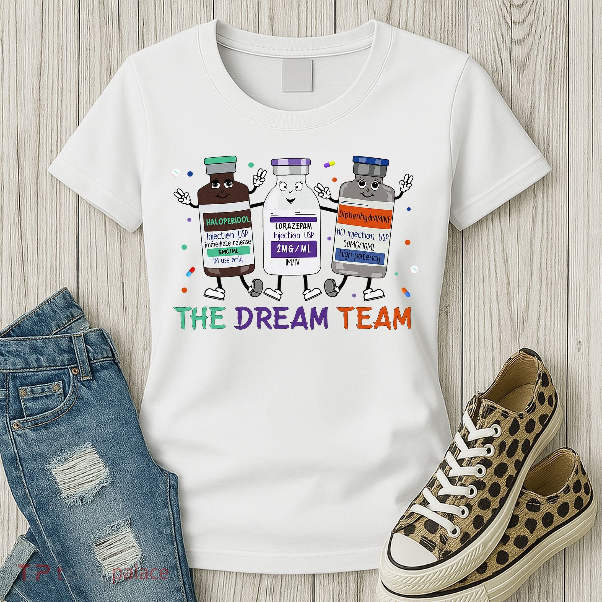 The Dream Team Retro Groovy B52 Nurse Medical Nursing Psych Women's T-Shirt