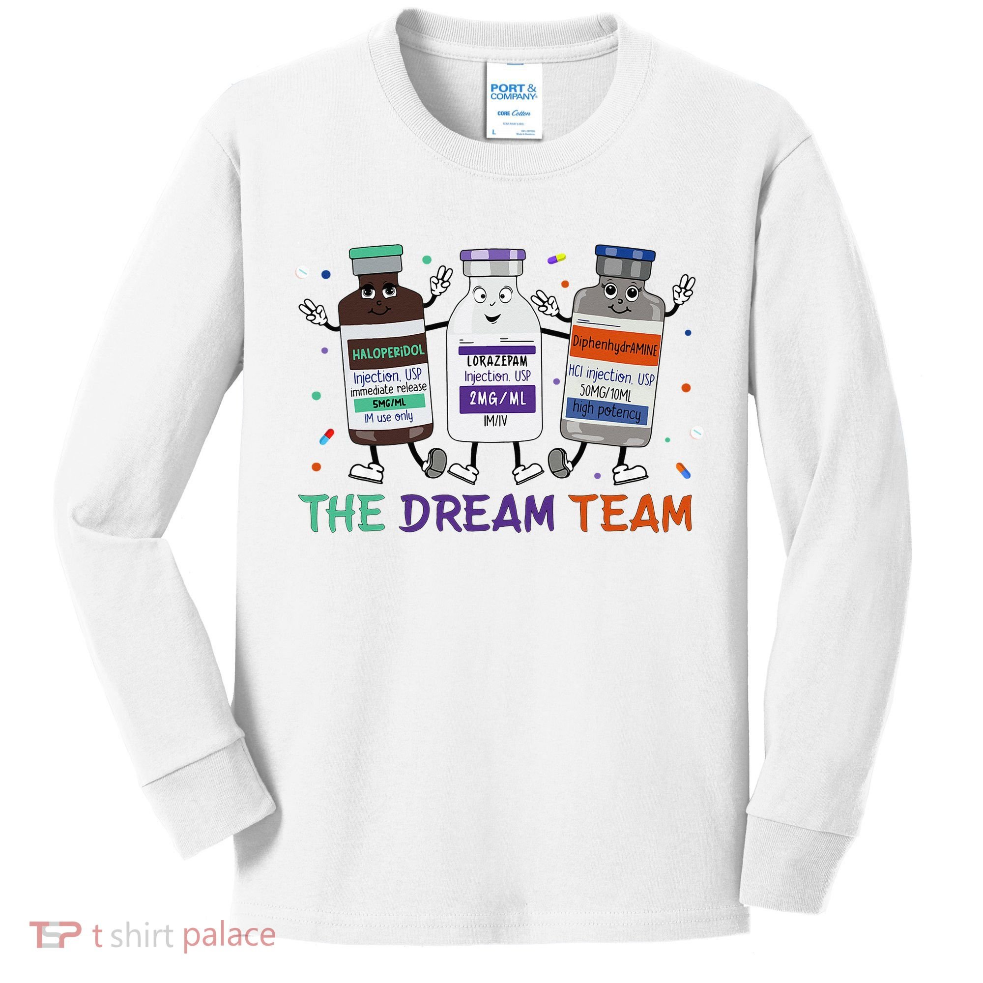 The Dream Team Retro Groovy B52 Nurse Medical Nursing Psych Kids Long Sleeve Shirt