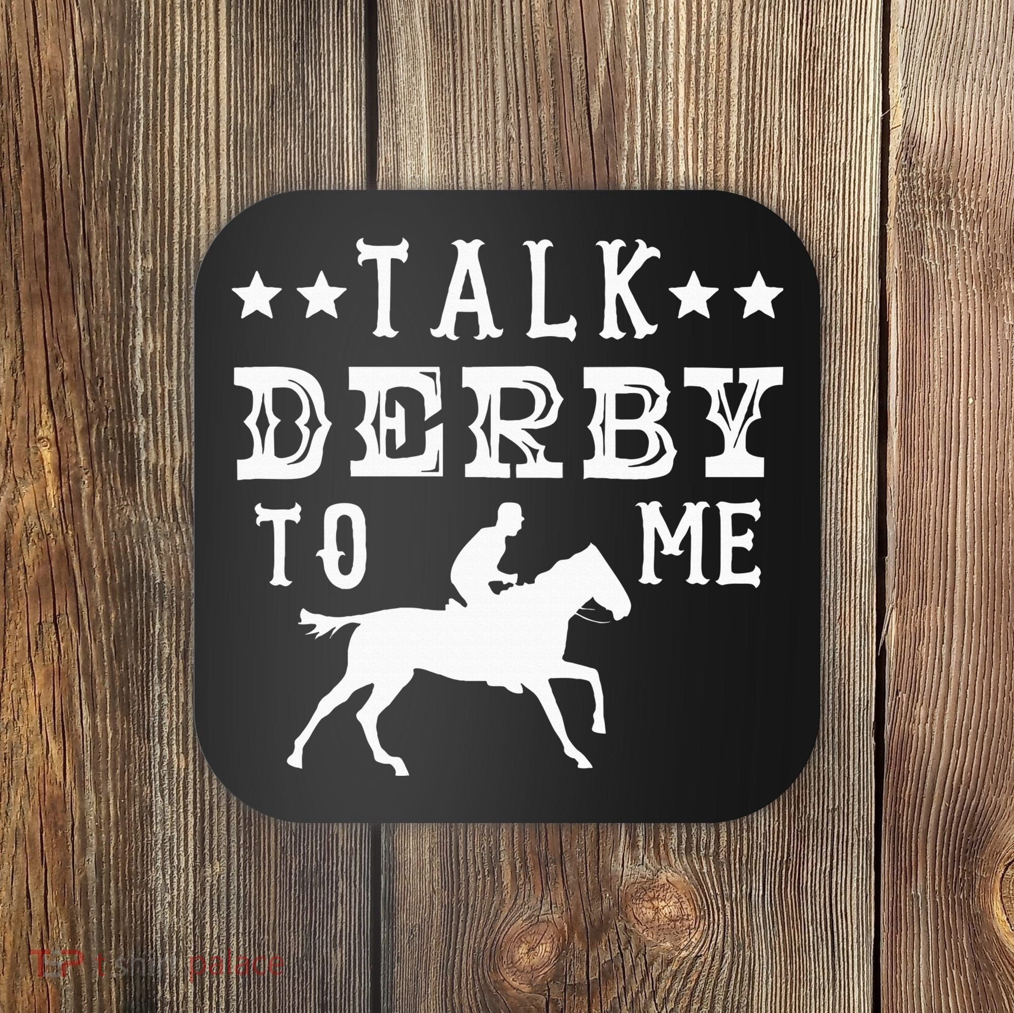Talk Derby To Me Horse Racing Track Betting Gambling Coaster