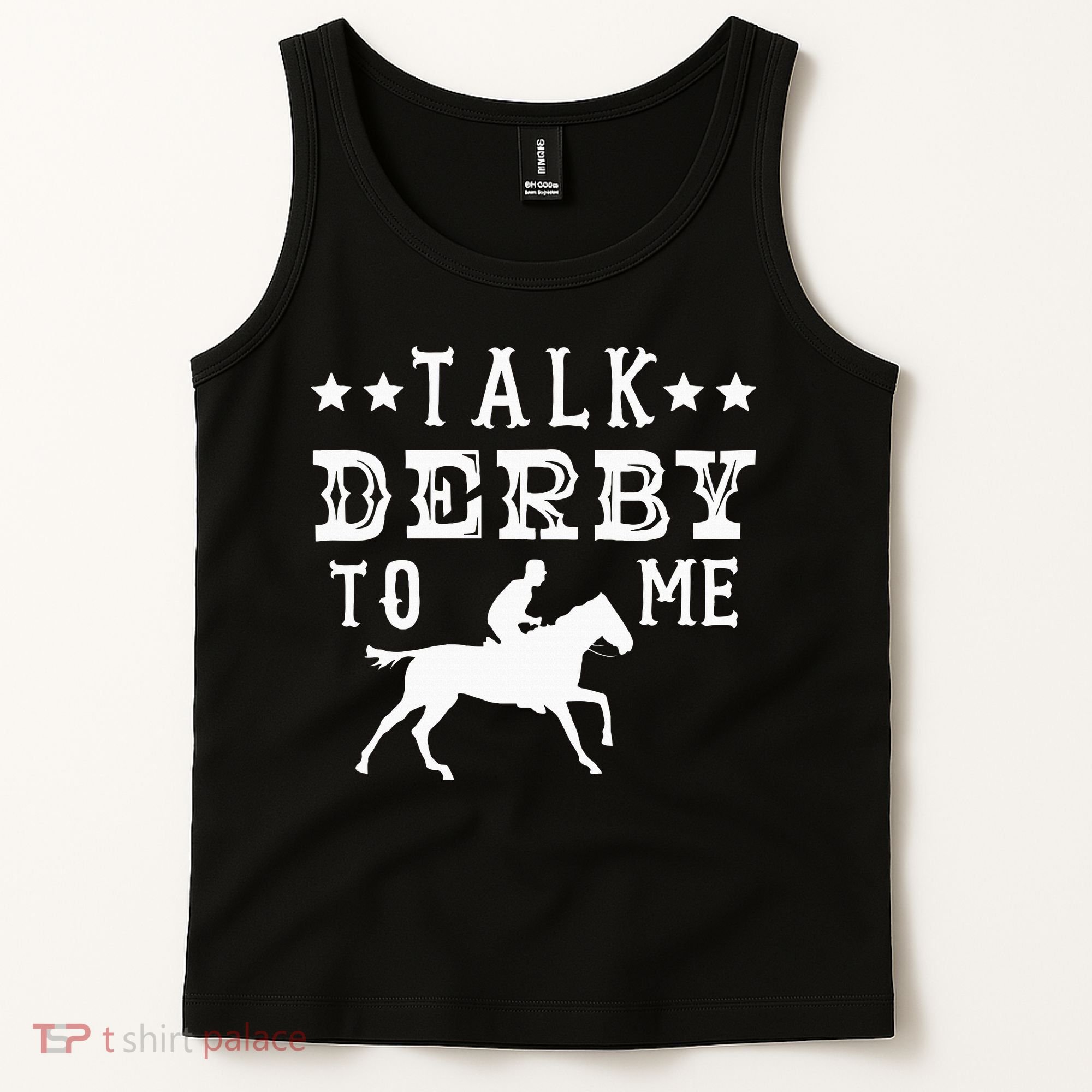 Talk Derby To Me Horse Racing Track Betting Gambling Tank Top