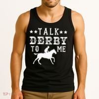 Talk Derby To Me Horse Racing Track Betting Gambling Tank Top thumb 3