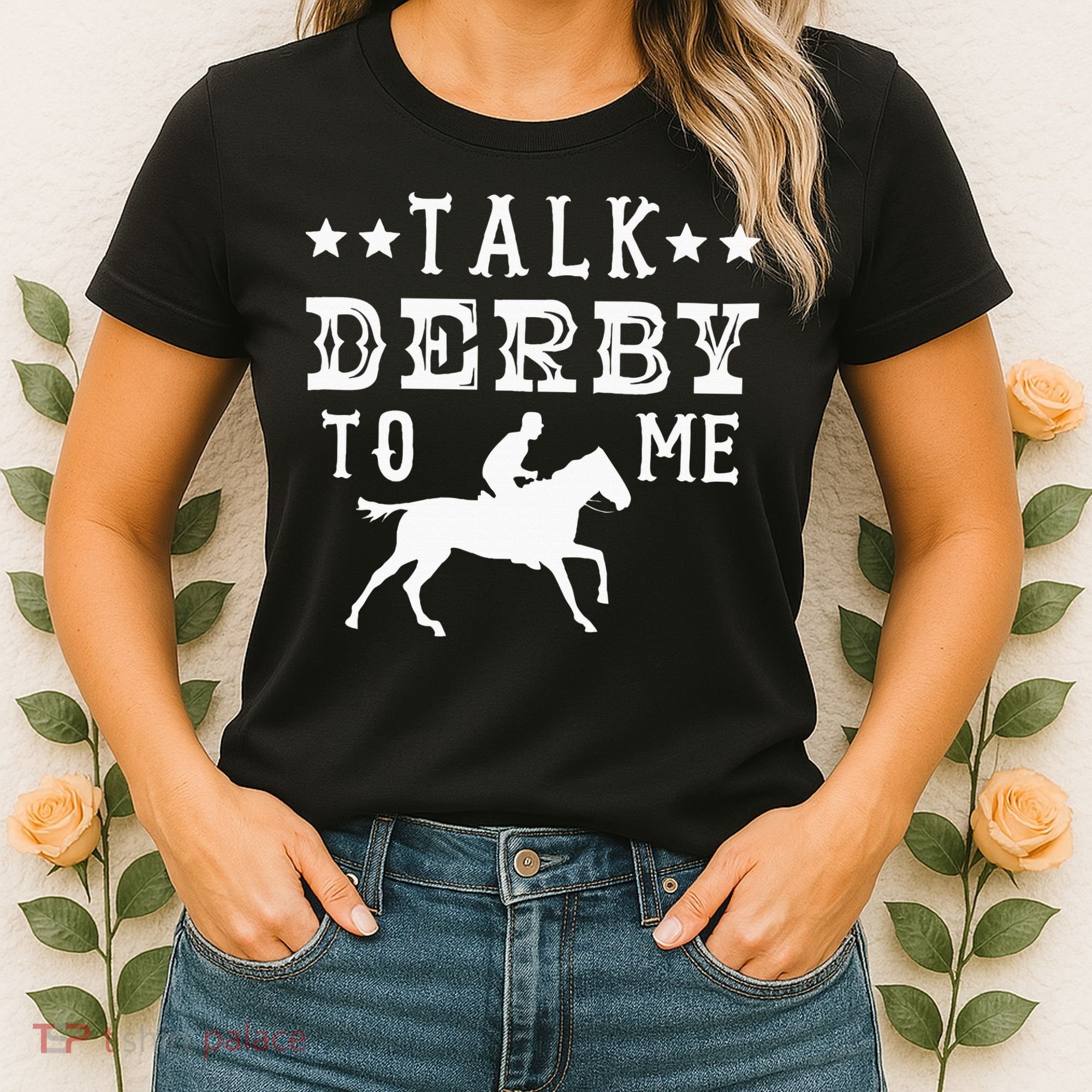 Talk Derby To Me Horse Racing Track Betting Gambling Women's T-Shirt