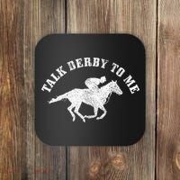 Talk Derby To Me Horse Racing Funny Gift Coaster thumb 0