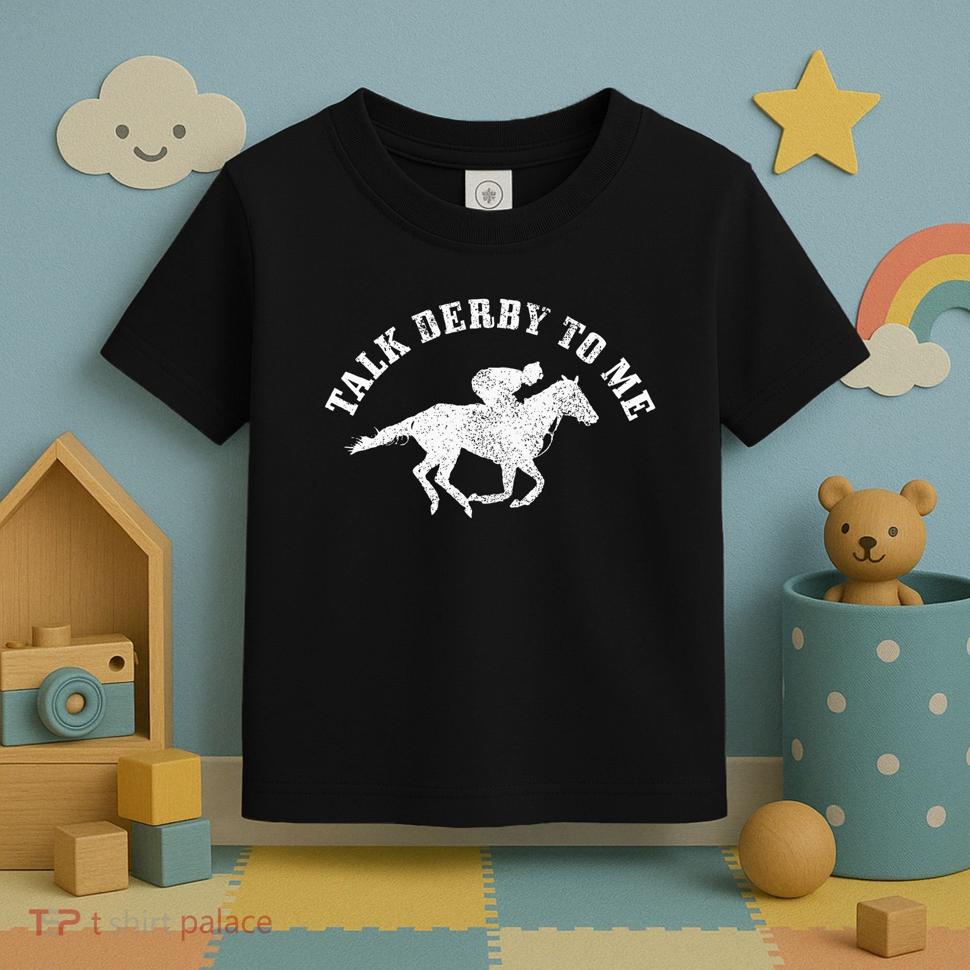 Talk Derby To Me Horse Racing Funny Gift Toddler T-Shirt