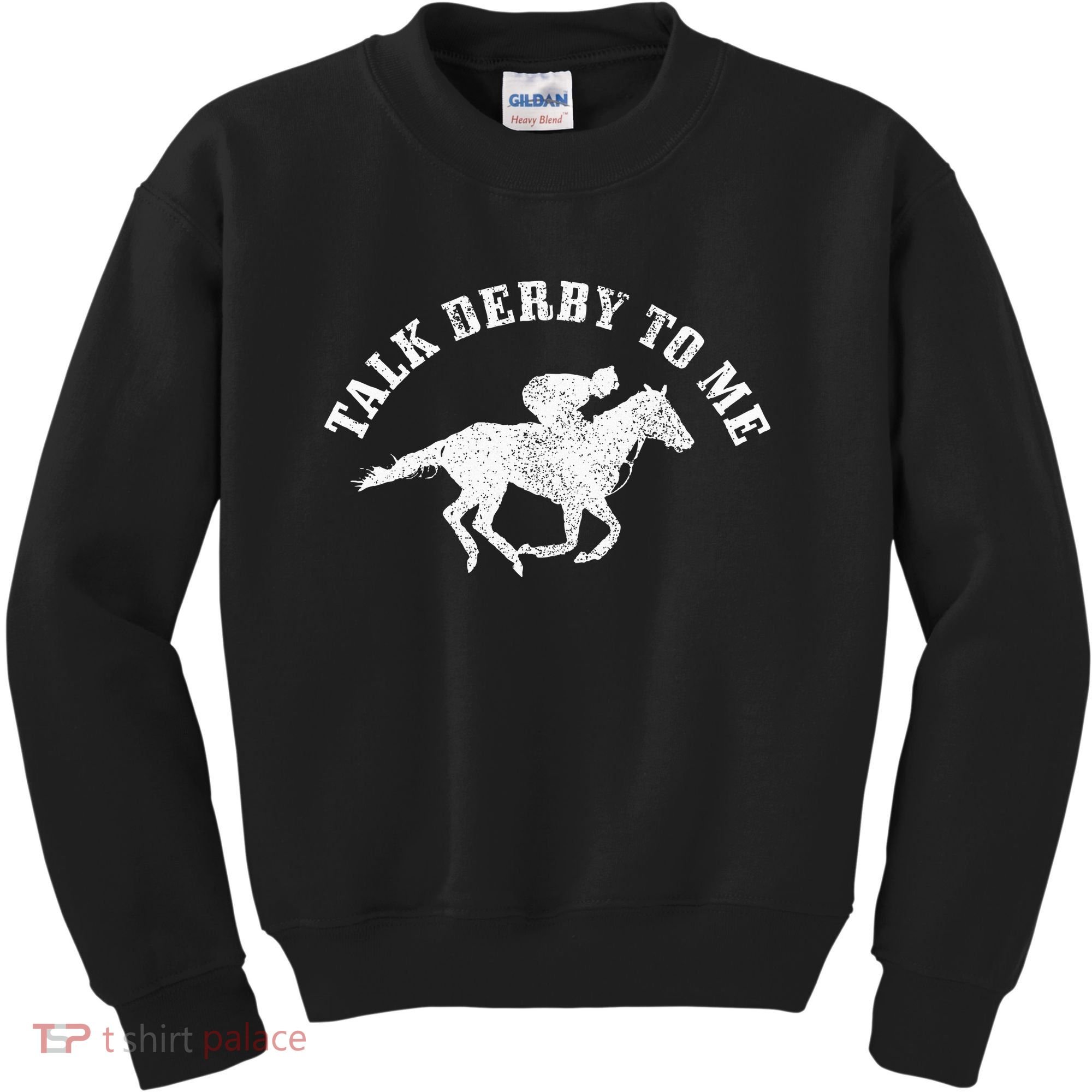 Talk Derby To Me Horse Racing Funny Gift Kids Sweatshirt