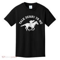 Talk Derby To Me Horse Racing Funny Gift Kids T-Shirt thumb 0