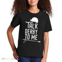 Talk Derby To Me I Horse Racing Humor Kids T-Shirt thumb 2
