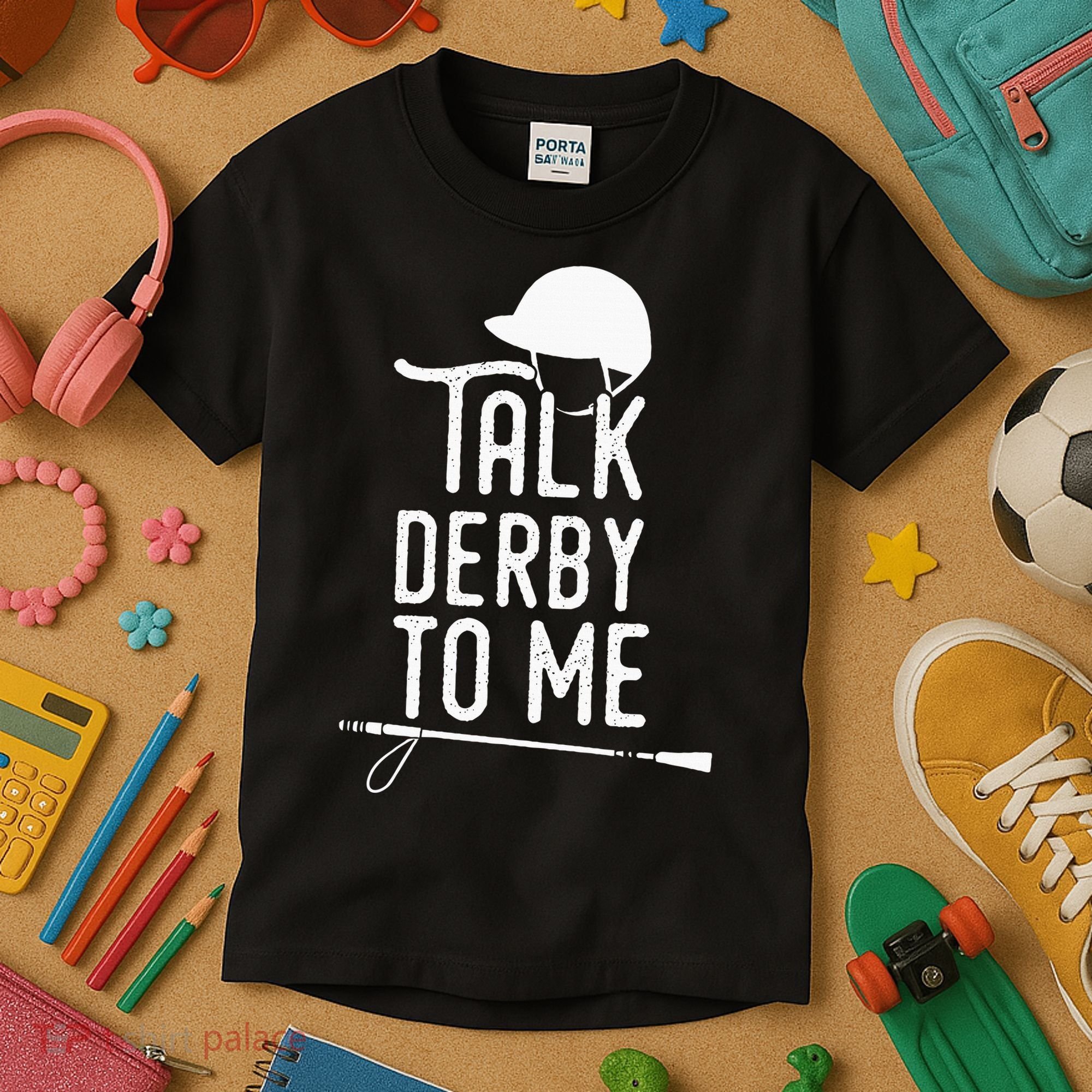 Talk Derby To Me I Horse Racing Humor Kids T-Shirt
