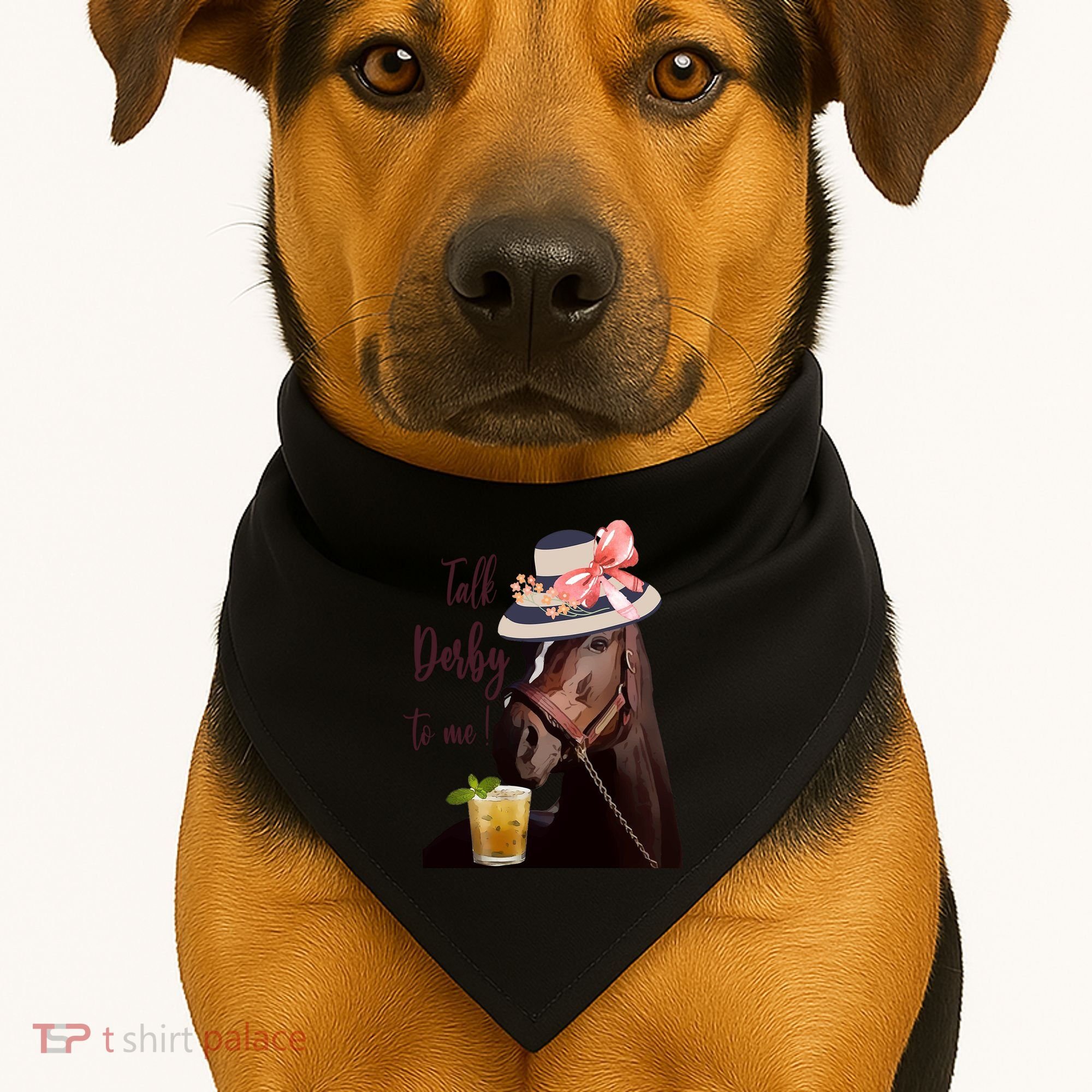 Talk Derby To Me Mint Juleps Derby Horse Racing Cute Gift USA-Made Doggie Bandana