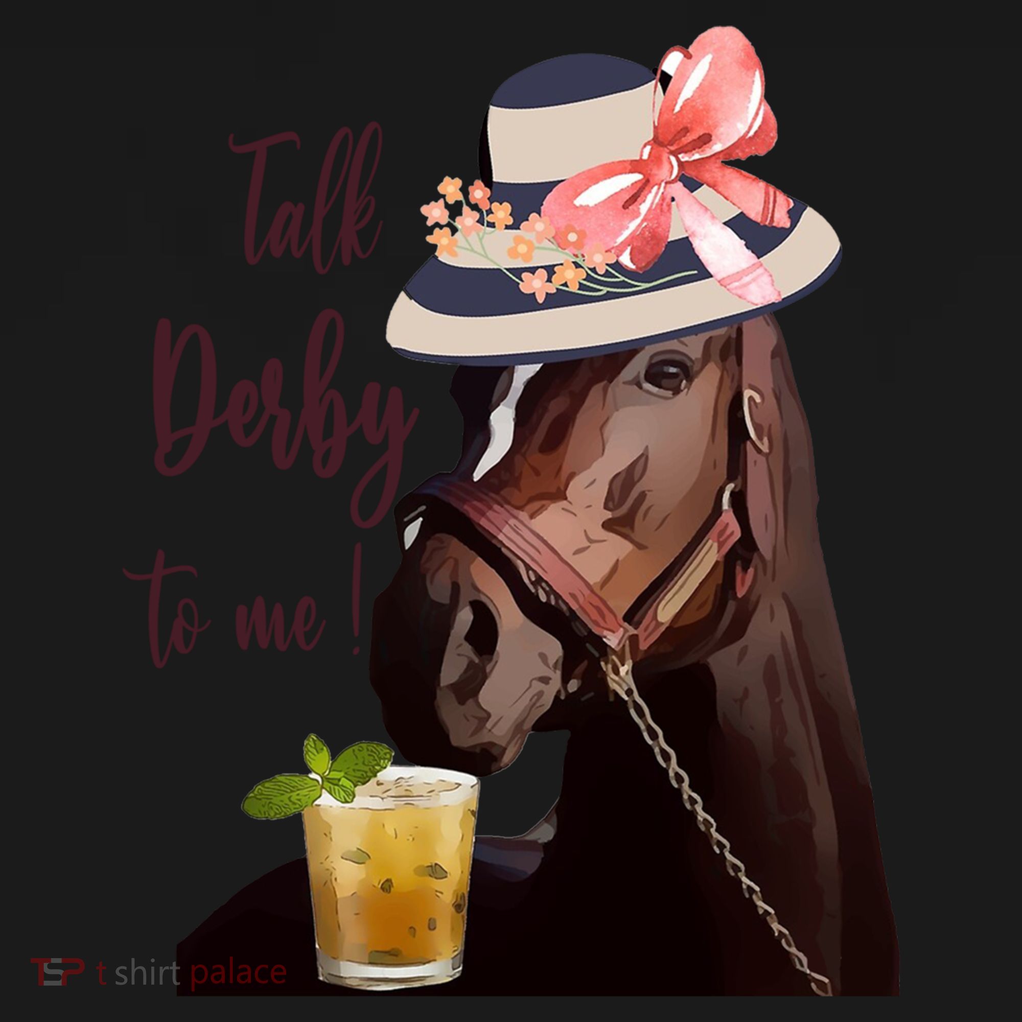 Talk Derby To Me Mint Juleps Derby Horse Racing Cute Gift USA-Made Doggie Bandana