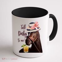 Talk Derby To Me Mint Juleps Derby Horse Racing Cute Gift Coffee Mug thumb 1
