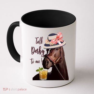 Talk Derby To Me Mint Juleps Derby Horse Racing Cute Gift Coffee Mug