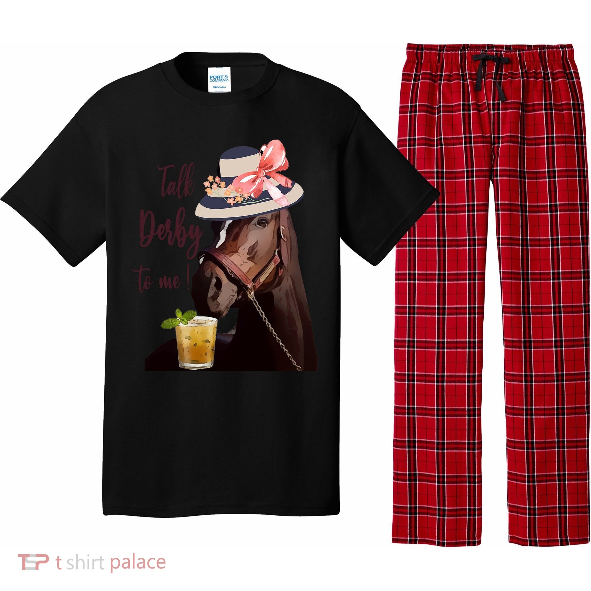 Talk Derby To Me Mint Juleps Derby Horse Racing Cute Gift Pajama Set
