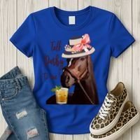 Talk Derby To Me Mint Juleps Derby Horse Racing Cute Gift Women's T-Shirt thumb 3