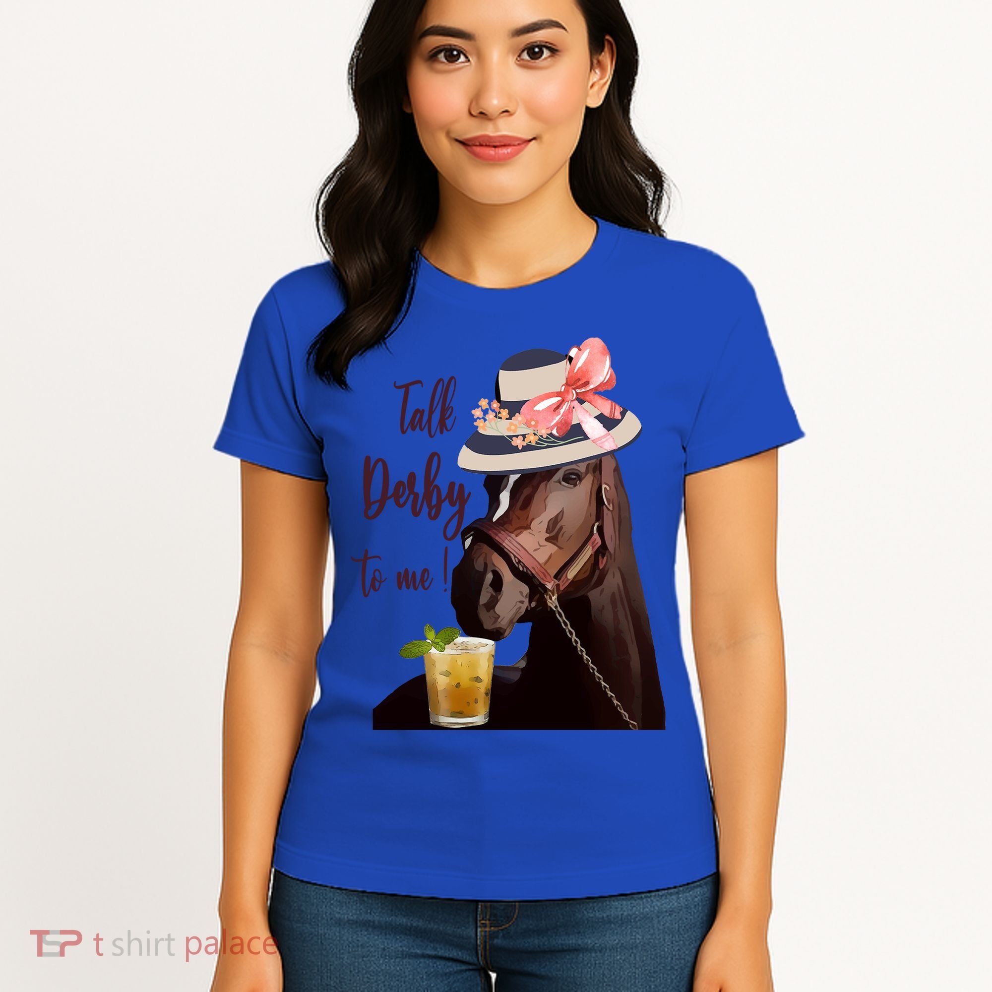 Talk Derby To Me Mint Juleps Derby Horse Racing Cute Gift Women's T-Shirt