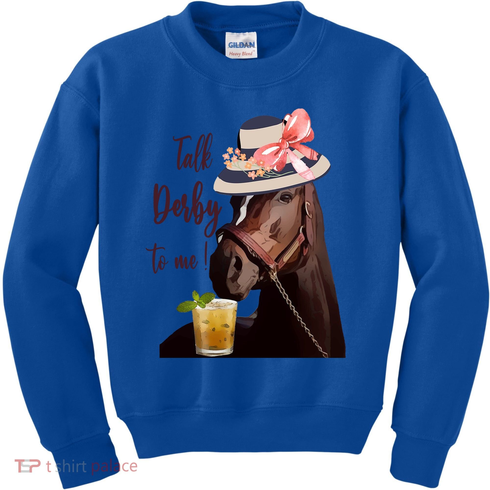 Talk Derby To Me Mint Juleps Derby Horse Racing Cute Gift Kids Sweatshirt