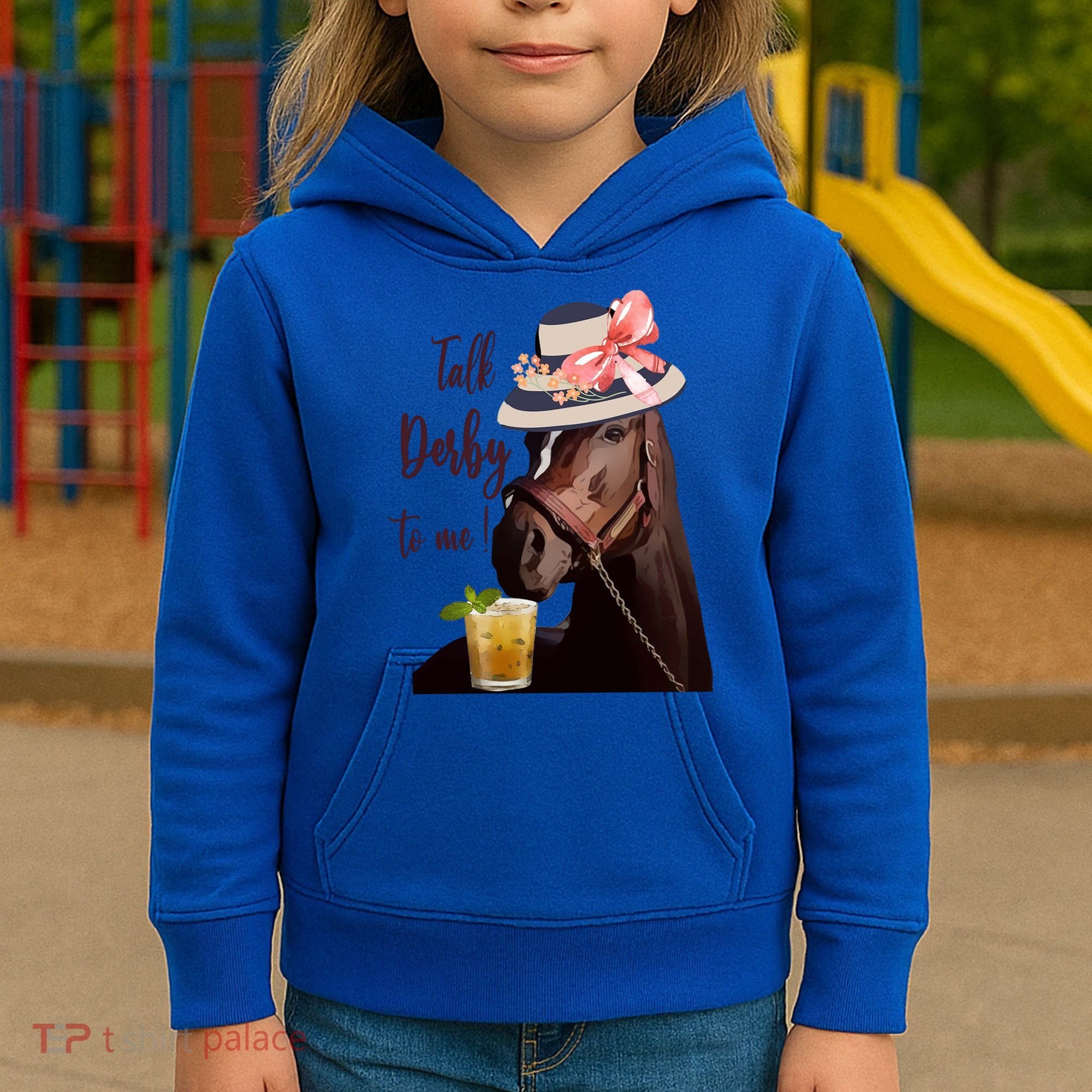 Talk Derby To Me Mint Juleps Derby Horse Racing Cute Gift Kids Hoodie
