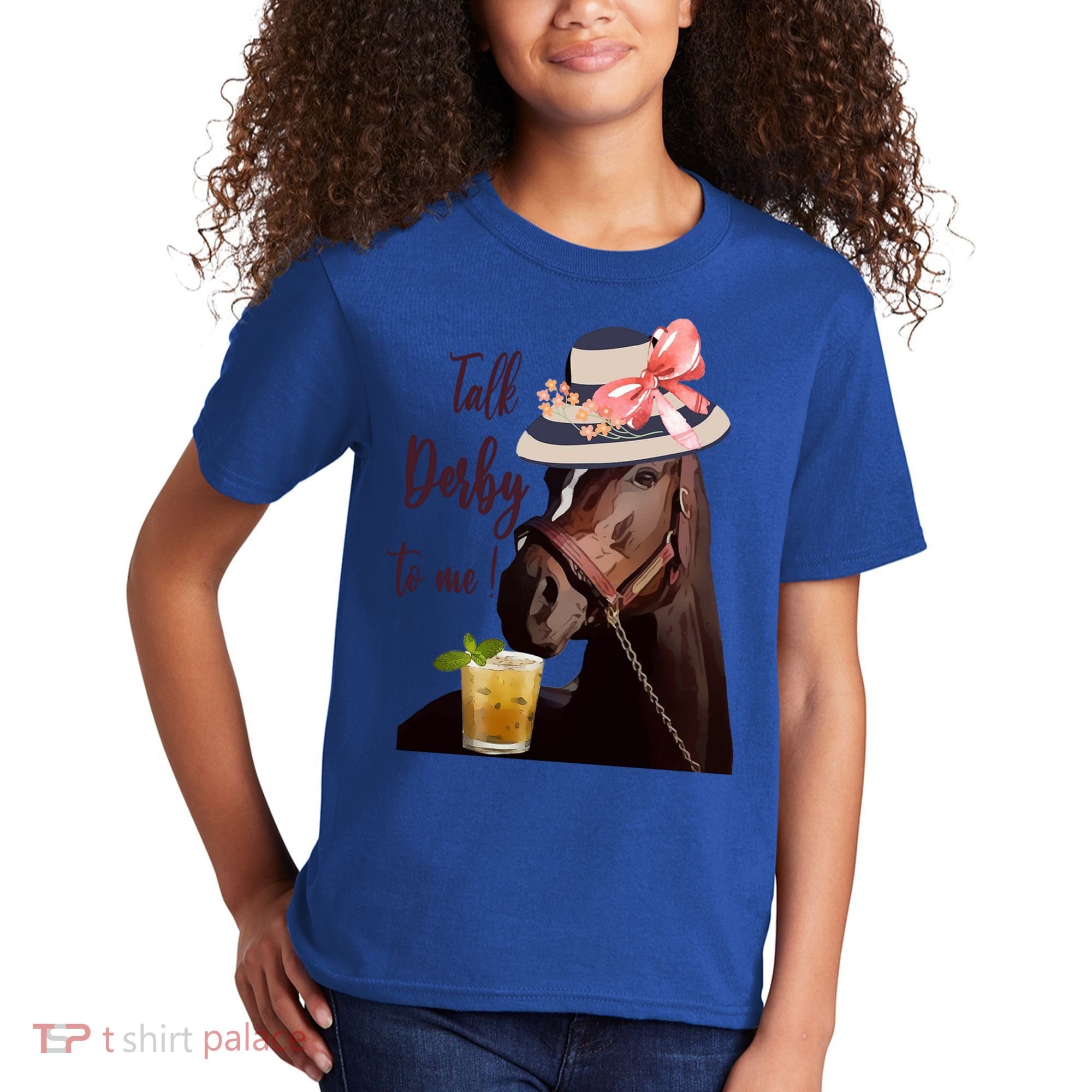 Talk Derby To Me Mint Juleps Derby Horse Racing Cute Gift Kids T-Shirt