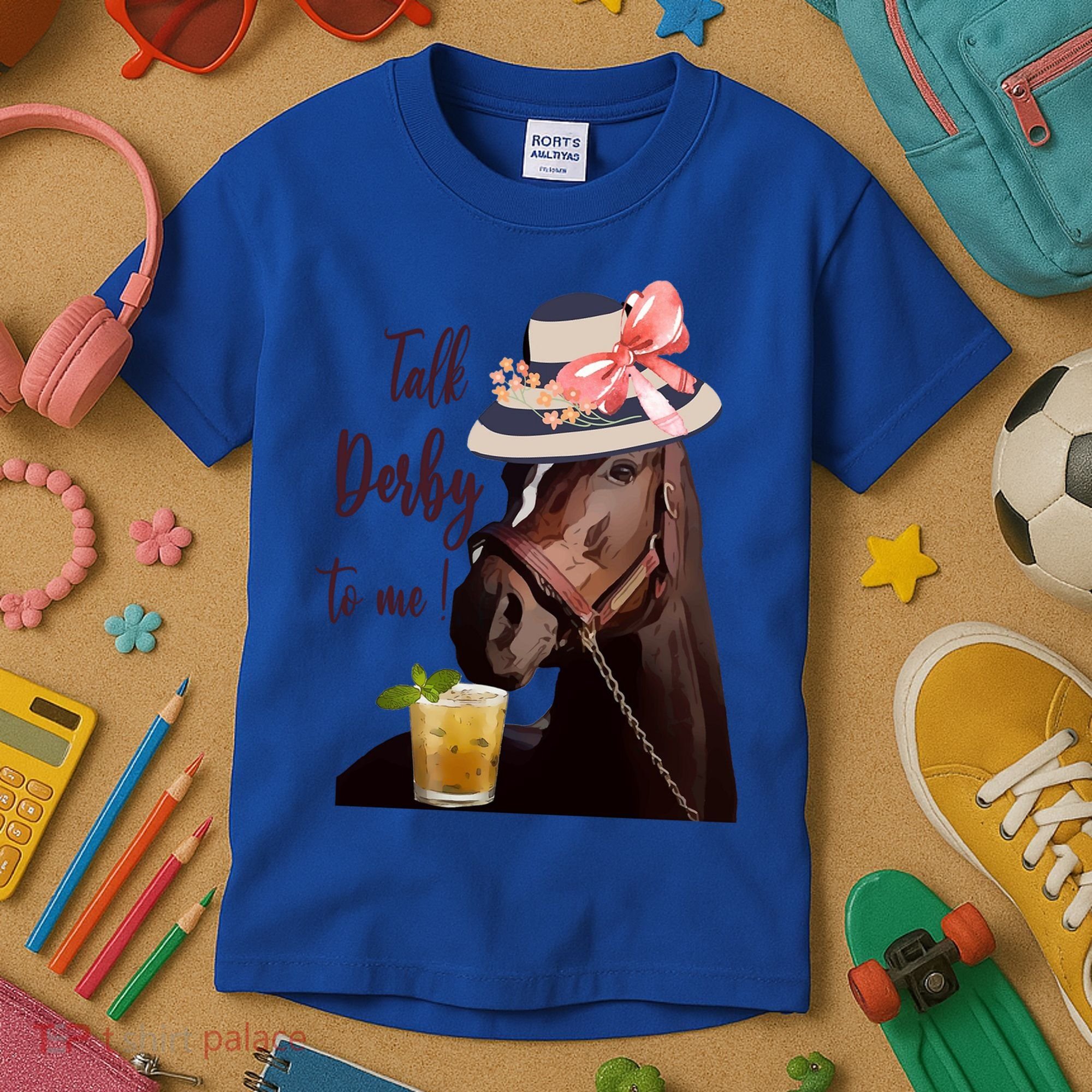 Talk Derby To Me Mint Juleps Derby Horse Racing Cute Gift Kids T-Shirt