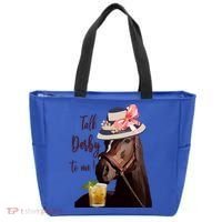 Talk Derby To Me Mint Juleps Derby Horse Racing Cute Gift Tote Bag thumb 0