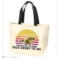 Talk Derby To Me Horse Racing Jockeys Sunset Race Tote Bag thumb 3