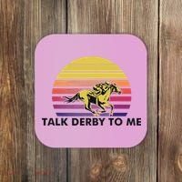Talk Derby To Me Horse Racing Jockeys Sunset Race Coaster thumb 0
