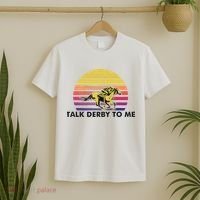 Talk Derby To Me Horse Racing Jockeys Sunset Race T-Shirt thumb 2