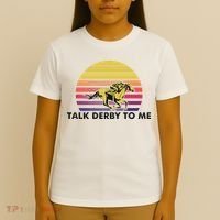 Talk Derby To Me Horse Racing Jockeys Sunset Race T-Shirt thumb 4