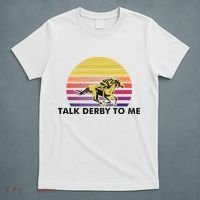Talk Derby To Me Horse Racing Jockeys Sunset Race T-Shirt thumb 5