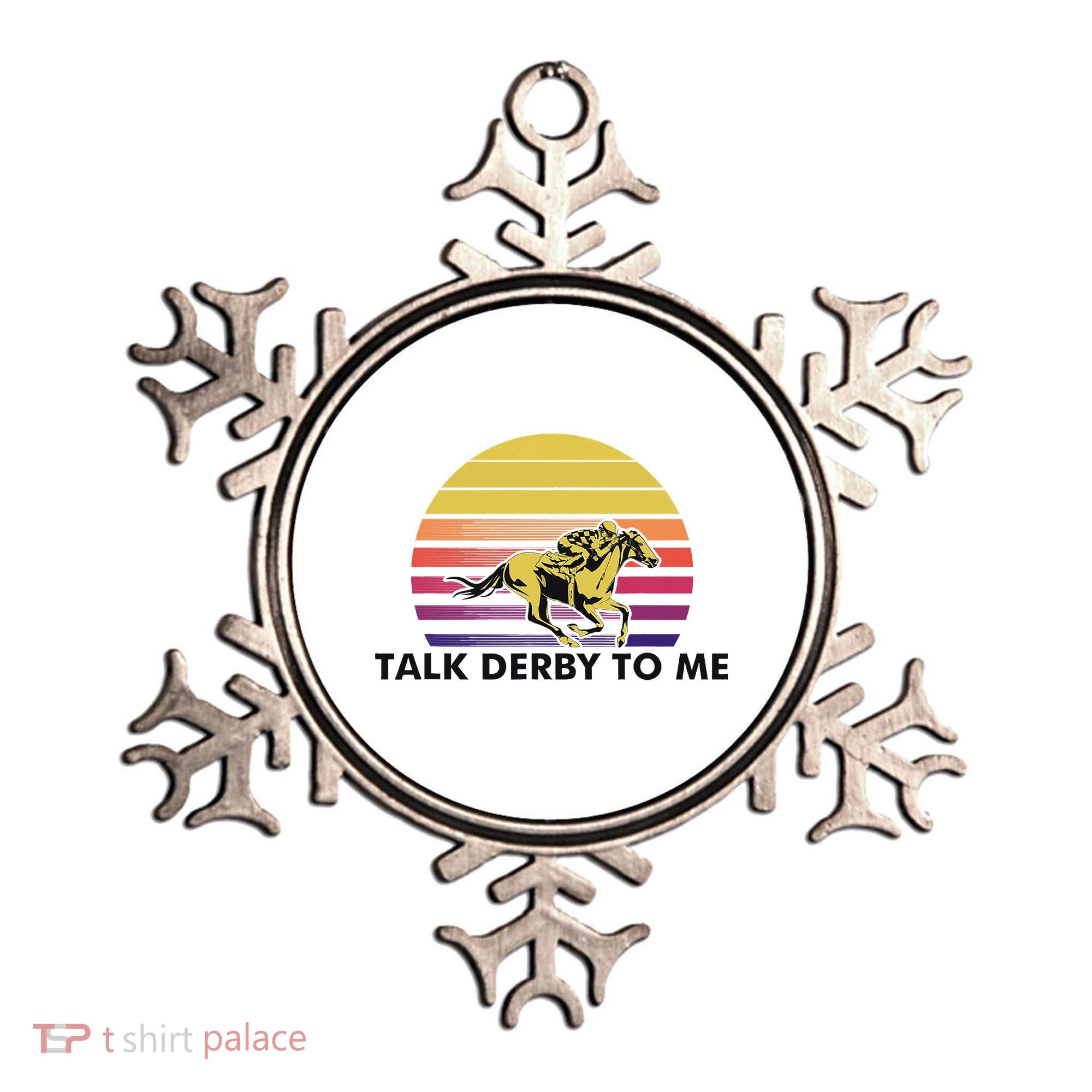 Talk Derby To Me Horse Racing Jockeys Sunset Race Ornament