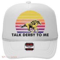 Talk Derby To Me Horse Racing Jockeys Sunset Race Hat thumb 0