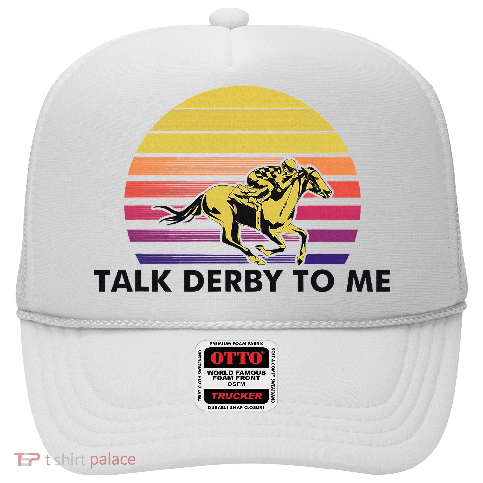 Talk Derby To Me Horse Racing Jockeys Sunset Race Hat