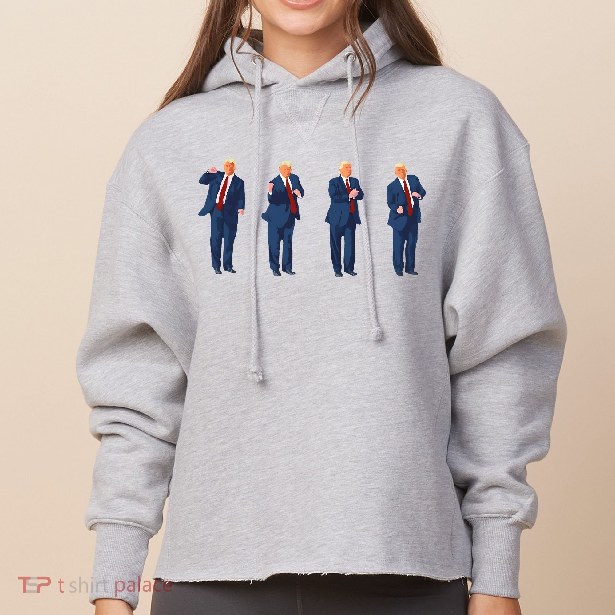 Trump Dance Ladies Heavyweight Boxy Pullover Hoodie